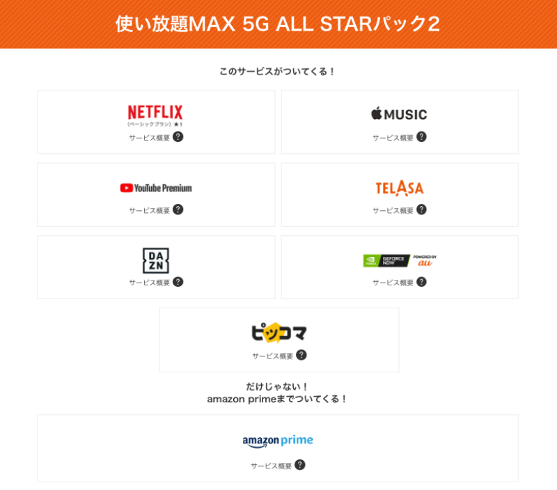 使い放題MAX 5G ALL STAR パック2